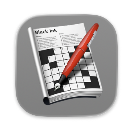 Screen shot of the Black Ink 2.4.2 icon on macOS Tahoe